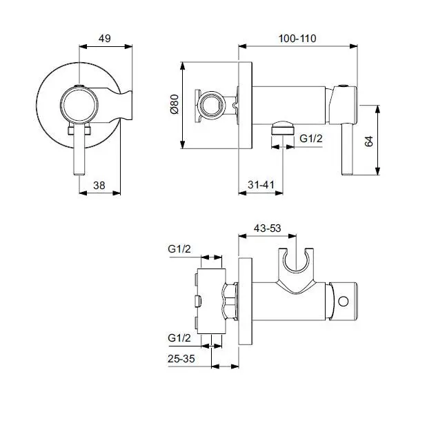 Ideal Standard Bidetta - Grifo Empotrado De Bidé, Cromo A5809AA 2 Ideal Standard Bidetta - Grifo Empotrado De Bidé, Cromo A5809AA - Imagen 2