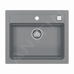 Alveus Atrox - Fregadero De Granito 590x500 Mm, Con Control De Desagüe, Concrete 1131995