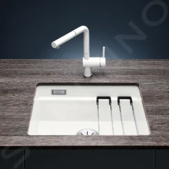 Blanco Etagon 500 - Fregadero Cerámico, 540x456 Mm, Con Guías, Blanco Brillante 525149 -tienda de accesorios de cocina 4b27b76dced3ae23e2329dbe