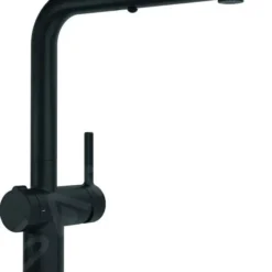 Franke Active - Grifo De Fregadero FN 5351.901, Con Control De Desagüe Twist Y Ducha Extraíble, Negro Mate 115.0669.769