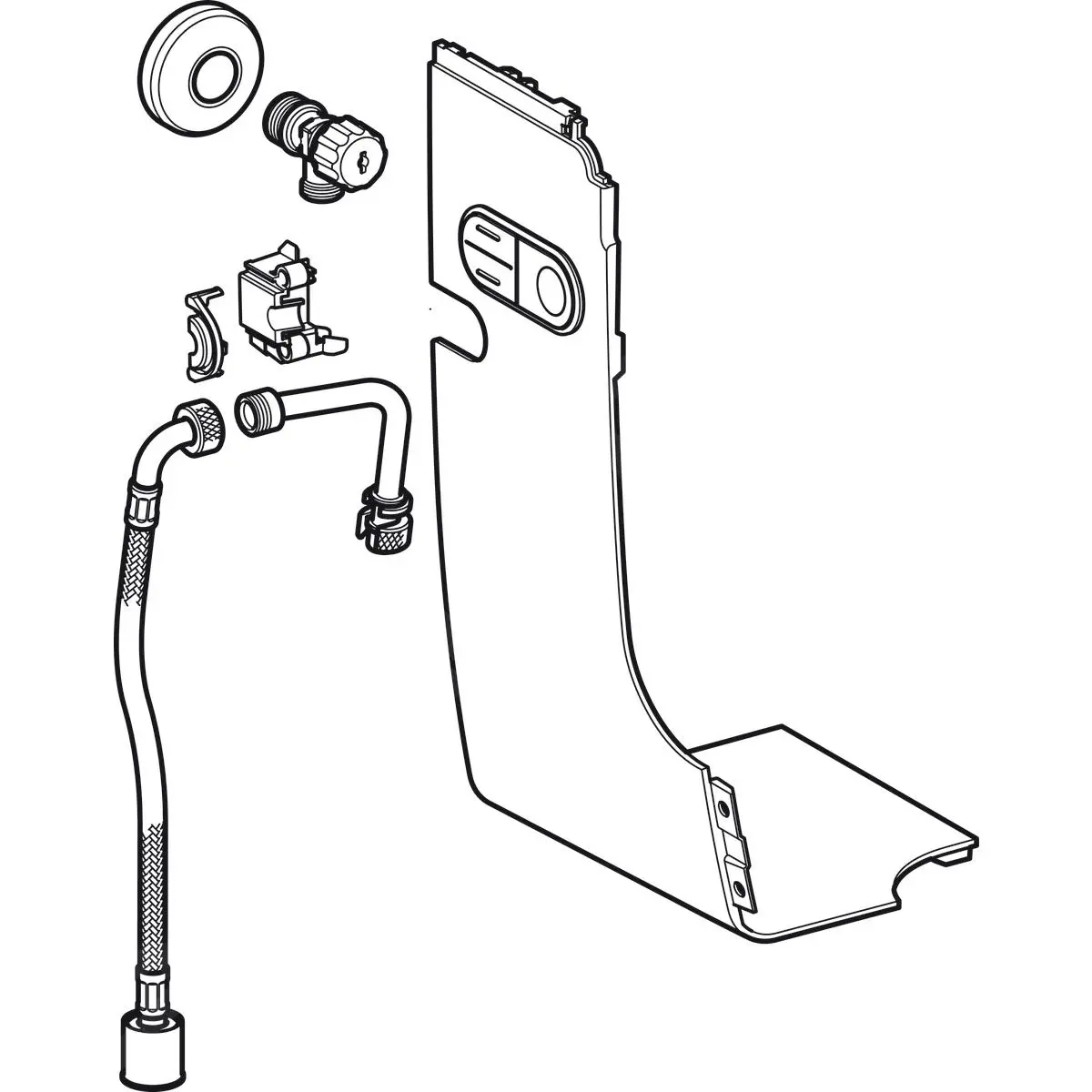 Geberit AquaClean - Juego Para La Conexión De Agua Al Inodoro Mera, Blanco Alpino 147.033.11.1 2 Geberit AquaClean - Juego Para La Conexión De Agua Al Inodoro Mera, Blanco Alpino 147.033.11.1 - Imagen 2