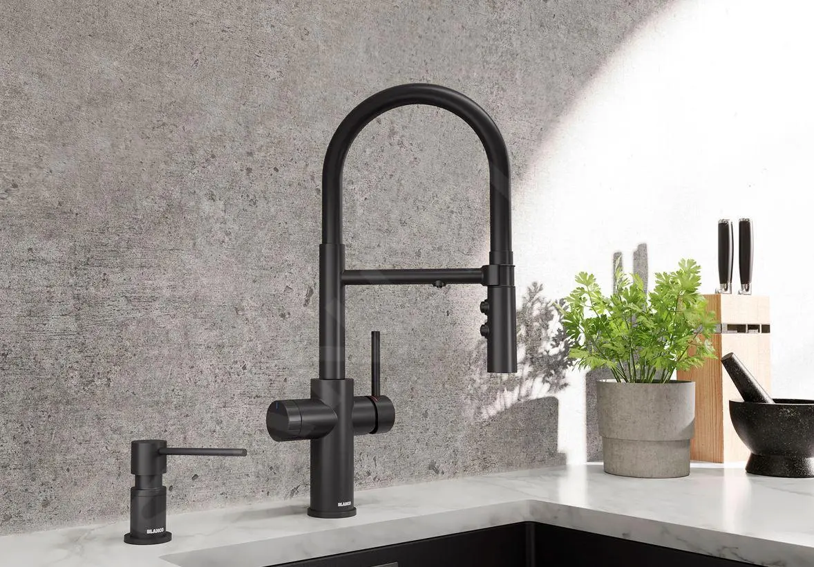 Blanco Catris S - Grifo De Fregadero Con Filtración Y Brazo Flexible, Negro Mate 526707 4 Blanco Catris S - Grifo De Fregadero Con Filtración Y Brazo Flexible, Negro Mate 526707 - Imagen 4