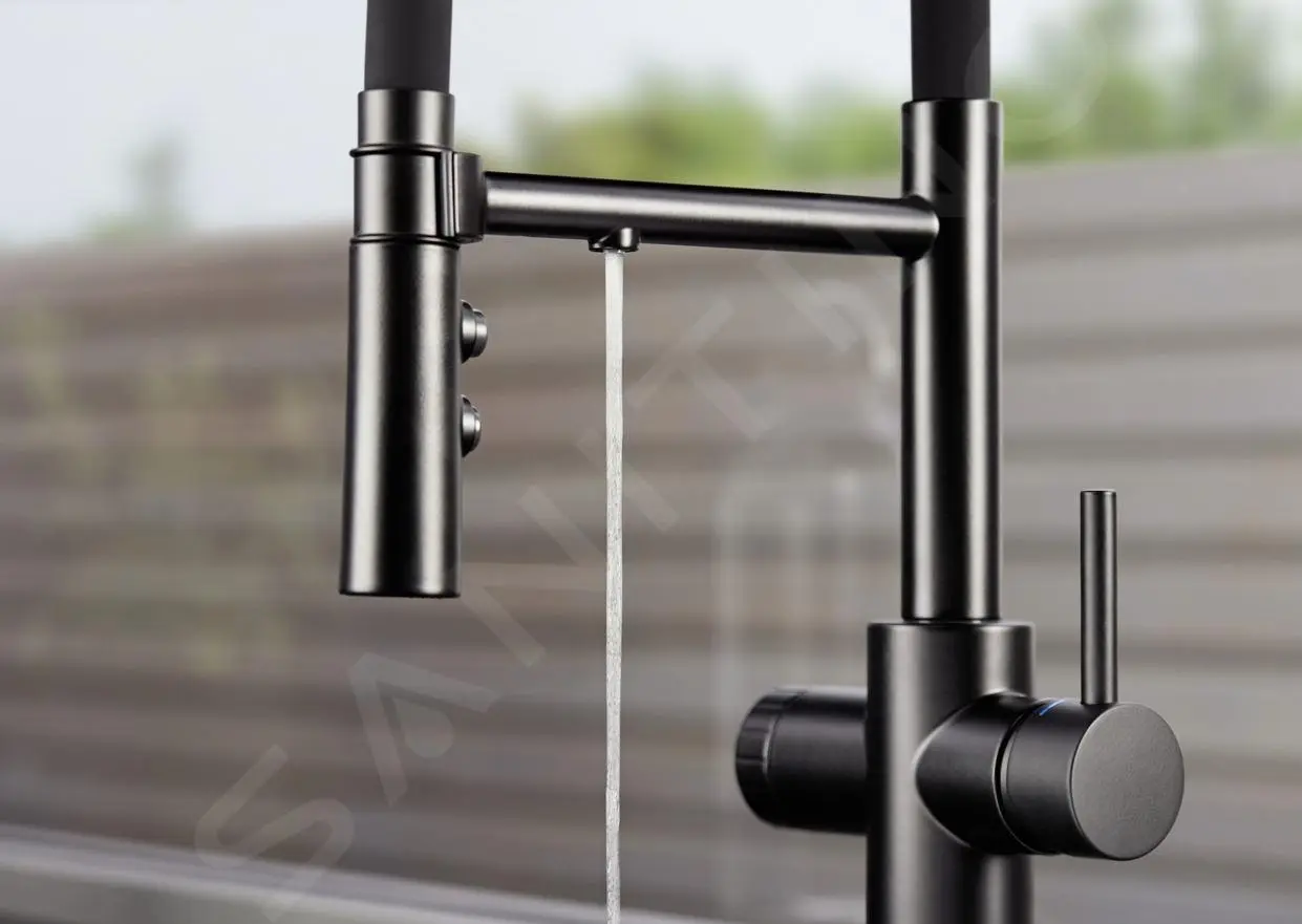 Blanco Catris S - Grifo De Fregadero Con Filtración Y Brazo Flexible, Negro Mate 526707 5 Blanco Catris S - Grifo De Fregadero Con Filtración Y Brazo Flexible, Negro Mate 526707 - Imagen 5