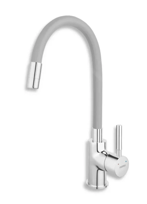Novaservis Ferro - Grifo De Fregadero Con Brazo Flexible, Gris Plateado/cromo 70710,0S -tienda de accesorios de cocina 8d27a39cc01cea5bf0ffcd77