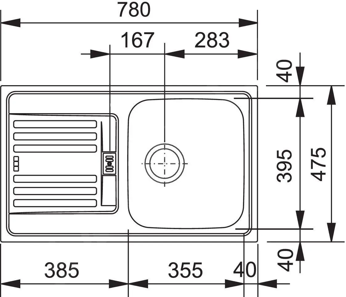 Franke Euroform - Fregadero De Acero Inoxidable EFL 614-78, 780x475 Mm, Estructura Tejida 101.0684.387 2 Franke Euroform - Fregadero De Acero Inoxidable EFL 614-78, 780x475 Mm, Estructura Tejida 101.0684.387 - Imagen 2