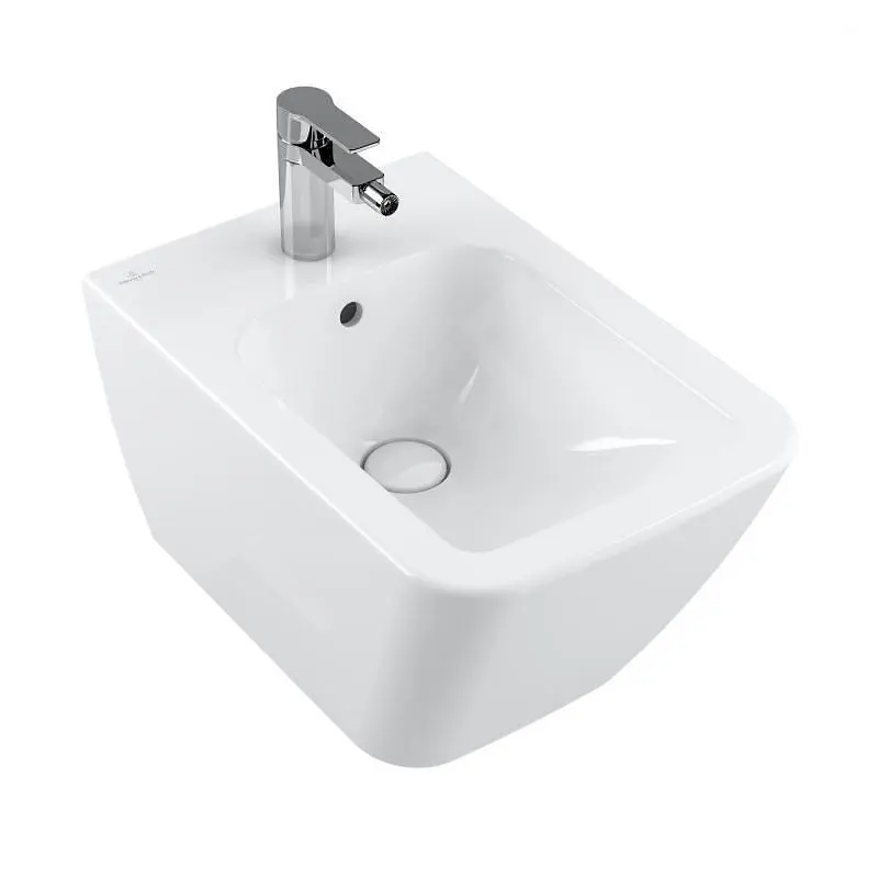 Villeroy & Boch Finion - Bidé Suspendido Con Rebosadero, 375x560 Mm, Con CeramicPlus, Blanco Alpino 446500R1 1 Villeroy & Boch Finion - Bidé Suspendido Con Rebosadero, 375x560 Mm, Con CeramicPlus, Blanco Alpino 446500R1