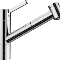 Blanco Tivo S - Grifo De Fregadero Con Ducha Extraíble, Cromo 517648