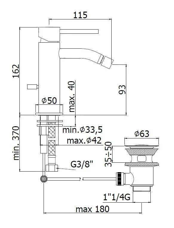 Paffoni Light - Grifo De Bidé, Con Desagüe, Blanco Mate LIG135BO 2 Paffoni Light - Grifo De Bidé, Con Desagüe, Blanco Mate LIG135BO - Imagen 2