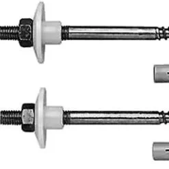 Duravit Accesorios - Fijación Para Bidé E Inodoro Suspendidos, 12x180 Mm, Tapas Cromadas 0065001000