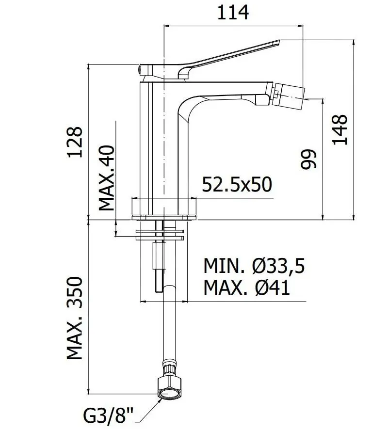 Paffoni Tilt - Grifo De Bidé, Negro Mate TI131NO 2 Paffoni Tilt - Grifo De Bidé, Negro Mate TI131NO - Imagen 2